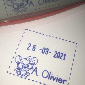 Mouse and name - 42mmx42mm dater