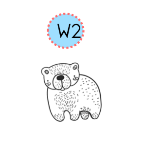2cmx2cm wood stamp - Bear