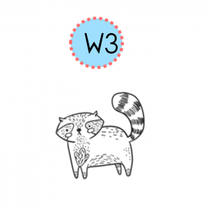 2cmx2cm wood stamp - Racoon