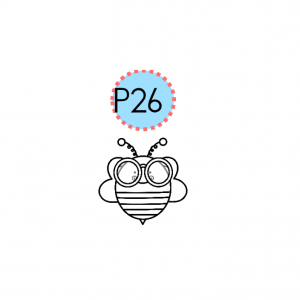 2cmx2cm wooden stamp - Bee