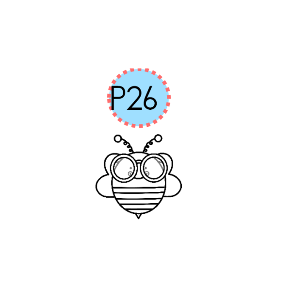 2cmx2cm wooden stamp - Bee