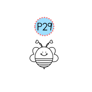 2cmx2cm wooden stamp - Happy Bee