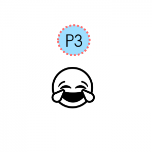 2cmx2cm wooden stamp - Laugh