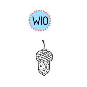 2cmx2cm wood stamp – Acorn