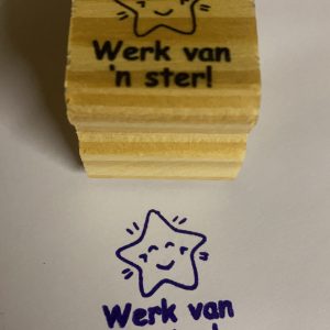 Werk van ‘n ster - 3cmx3cm wooden stamp