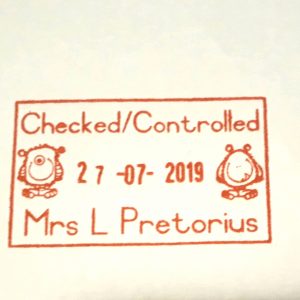 - Ajustable date self inking stamp 30mmx50mm - Monster