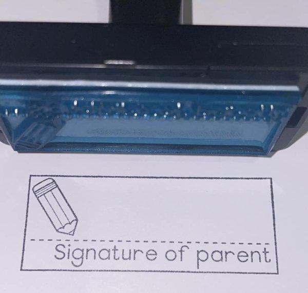 Plastic Handle Stamp - Parent Signature