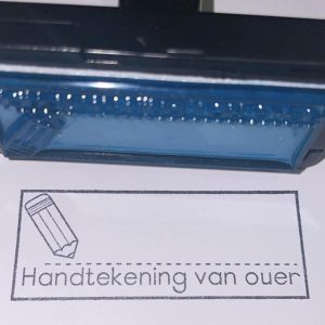 20mmx50mm plastic handle stamp - Handtekening van ouer