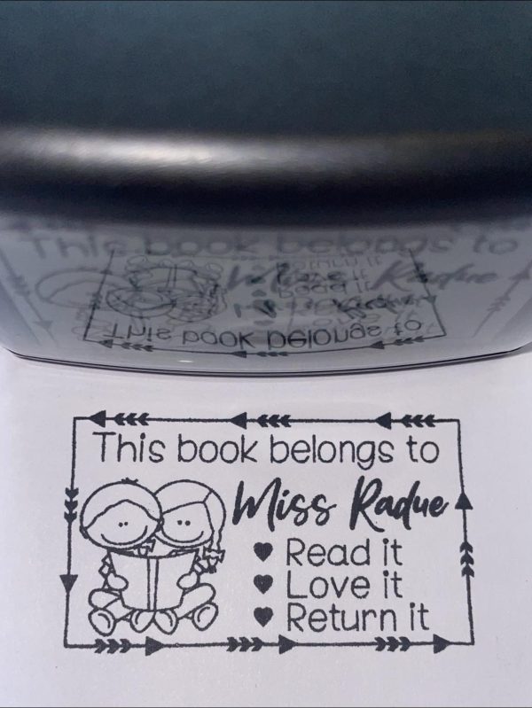 This book belongs to - 30mmx50mm self inking stamp