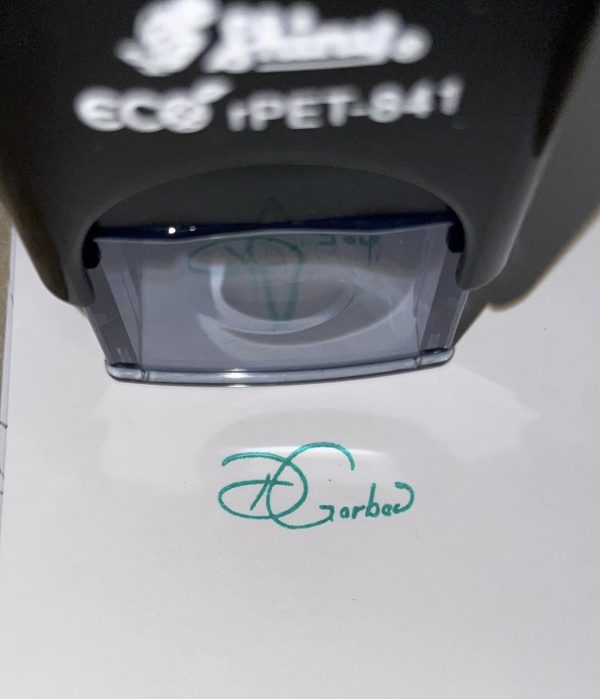 14mmx38mm signature stamp - self inking - Image 2