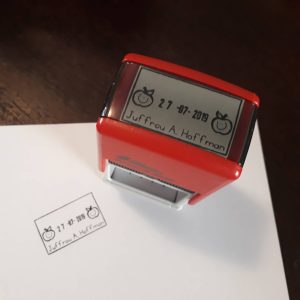 Self-Inking Stamp with Signature