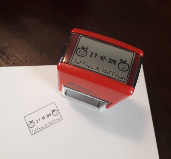 Self-Inking Stamp with Signature