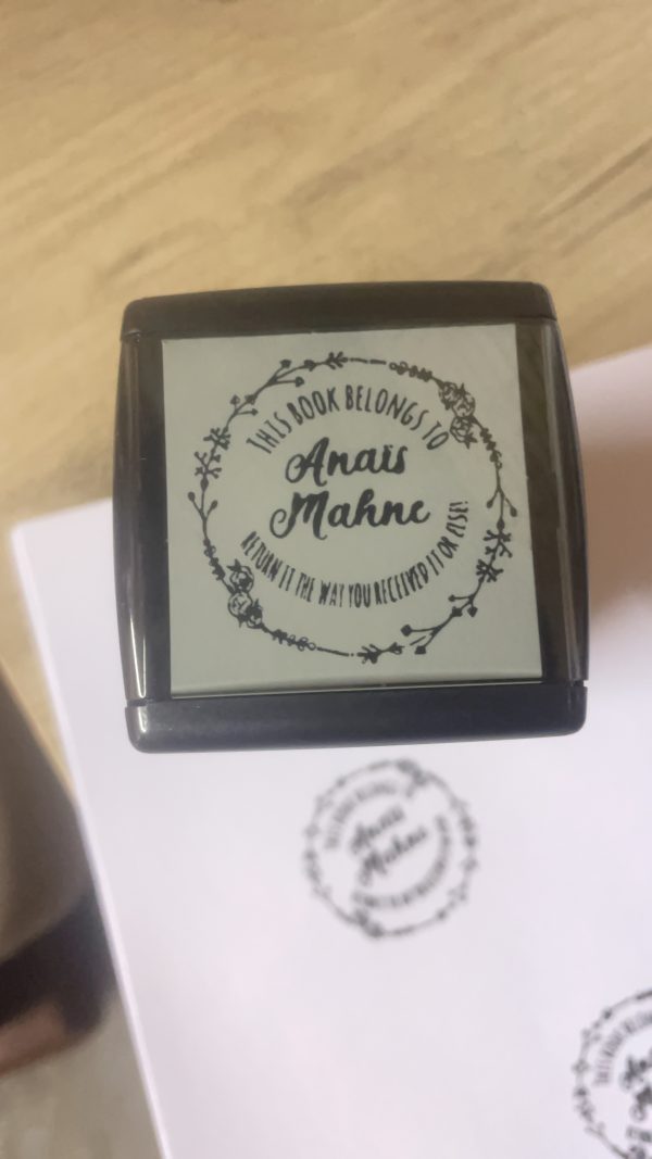 Book marking stamp - 42mmx42mm self inking stamp