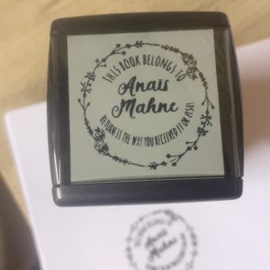 Book marking stamp - 42mmx42mm self inking stamp