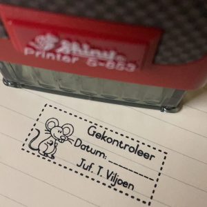 Gekontroleer - 18mmx47mm self inking stamp