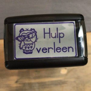 Self-inking Stamp with Word & Picture - Owl - Hulp