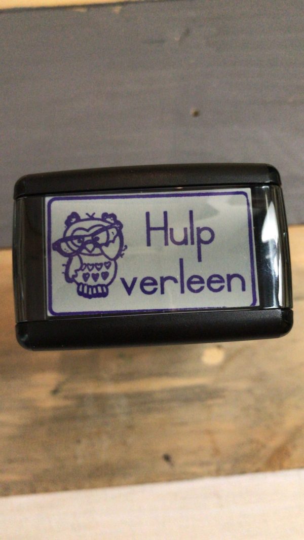 Self-inking Stamp with Word & Picture - Owl - Hulp