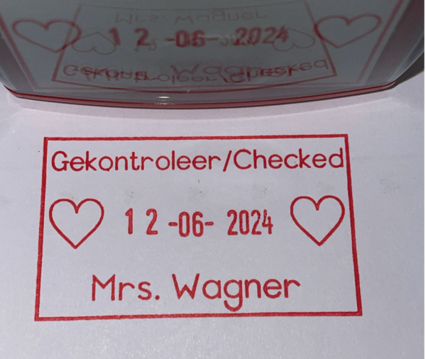 30mmx50mm adjustable date stamp - Hearts