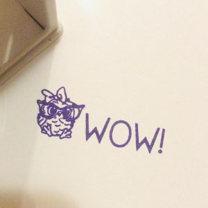 Self-inking Stamp with Word & Picture - Owl - Wow!