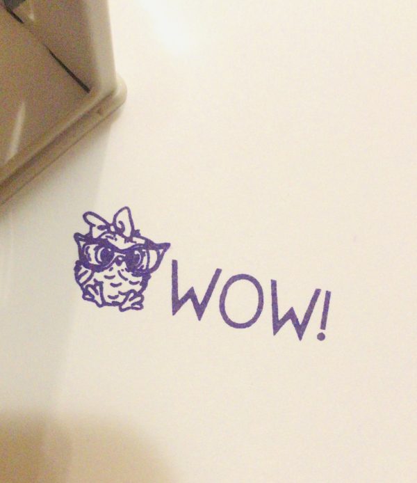 Self-inking Stamp with Word & Picture - Owl - Wow!