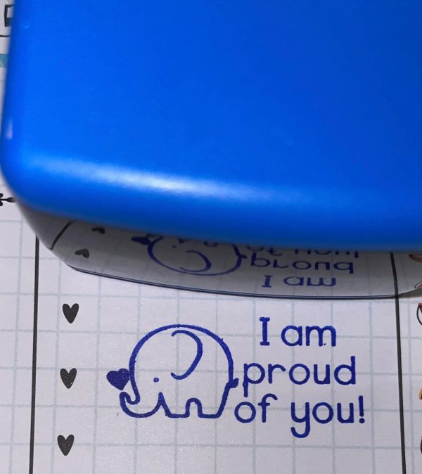 24mmx41mm self inking stamp - Elephant
