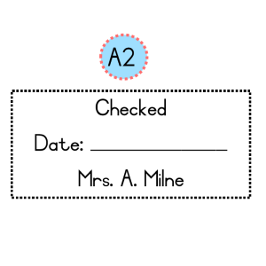 20mmx50mm plastic handle stamp - Checked