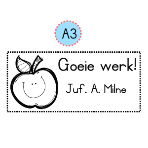 20mmx50mm plastic handle stamp - Goeie Werk!