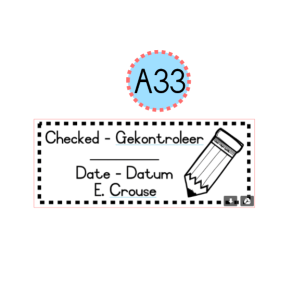 Plastic Handle Stamp - Pencil - Checked - Gekontroleer