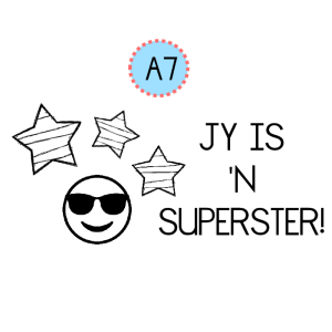 Plastic Handle Stamp - Jy is 'n Superster