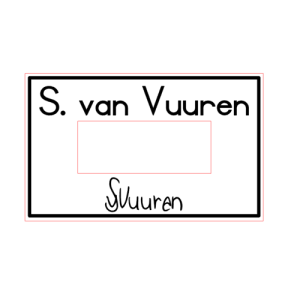 30mmx50mm adjustable date stamp - Name & Signature