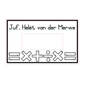 30mmx50mm adjustable date stamp - Maths with Name