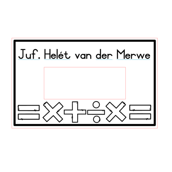 30mmx50mm adjustable date stamp - Maths with Name
