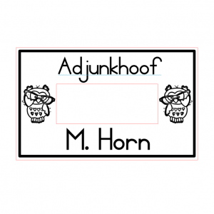 30mmx50mm adjustable date stamp - Adjunkhoof with name