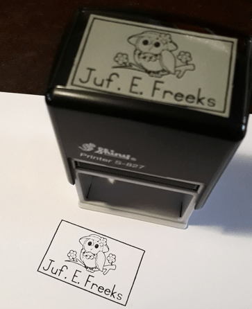 Owl 3cmx5cm self inking stamp | Juffrou 911 Stamps