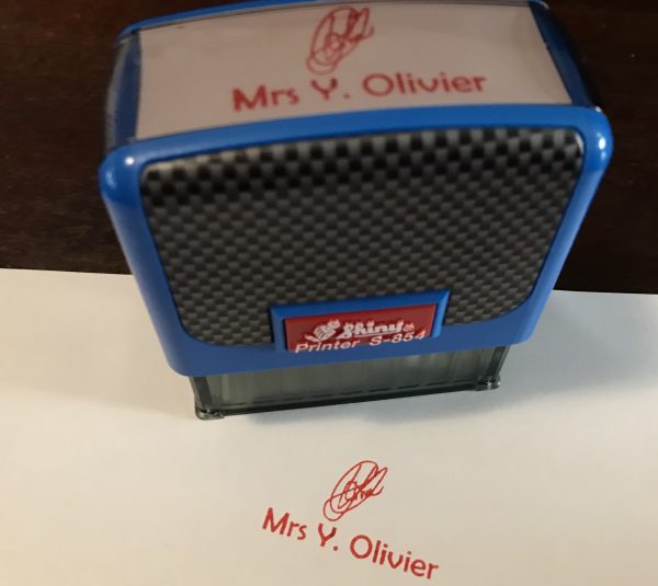22mmx58mm self inking stamp - Name and signature