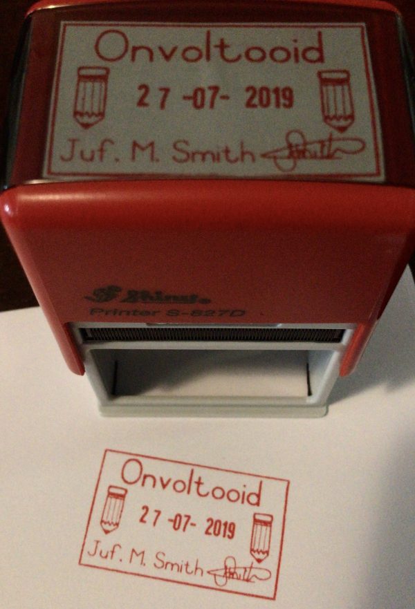 - Onvoltooid 30mmx50mm dater self inking stamp