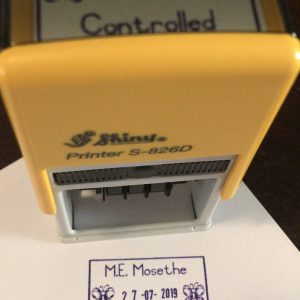 24mmx41mm dater stamp - Butterfly with extra wording