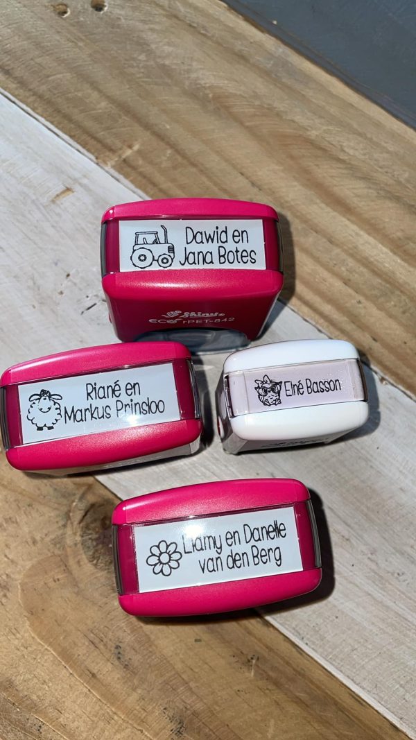 14mmx38mm clothing stamp - BLACK INK ONLY
