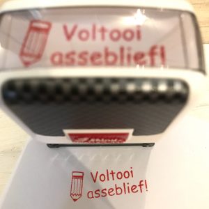- Voltooi asseblief 14mmx38mm self inking stamp