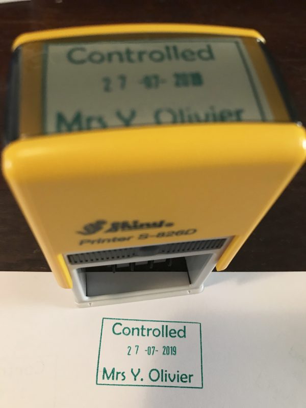24mmx41mm dater stamp - Controlled