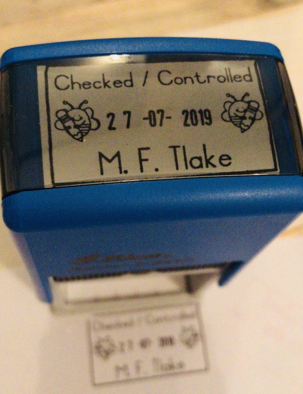 - Bee 24mmx41mm adjustable date stamp
