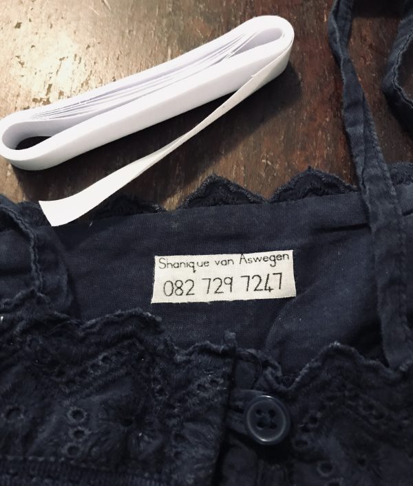 Name tape clothes (iron on) - 1m - INCLUDES A FREE LAUNDRY MARKER PEN