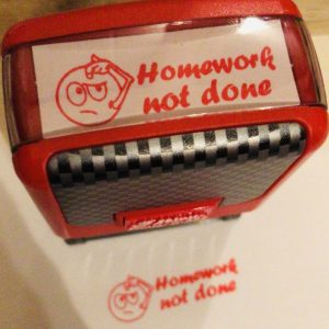 Homework not done 14mmx38mm self inking