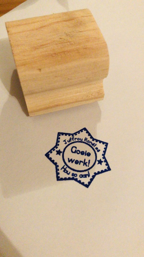 Juffrou sê 4cmx4cm houtstempel - Image 2