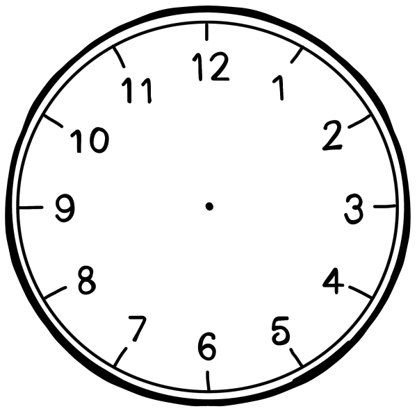 5cmx5cm round clock stamp