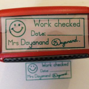 Smiley face 22mmx58mm self inking stamp