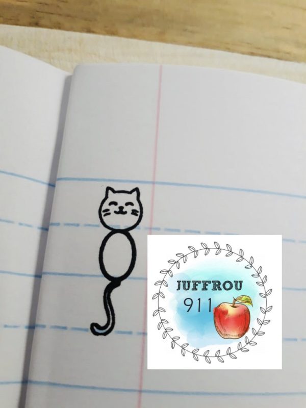 Feint&Margin cat self inking - Total size 25.5mm - Image 2