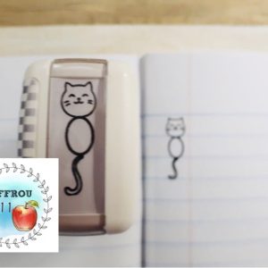 Feint&Margin cat self inking - Total size 25.5mm