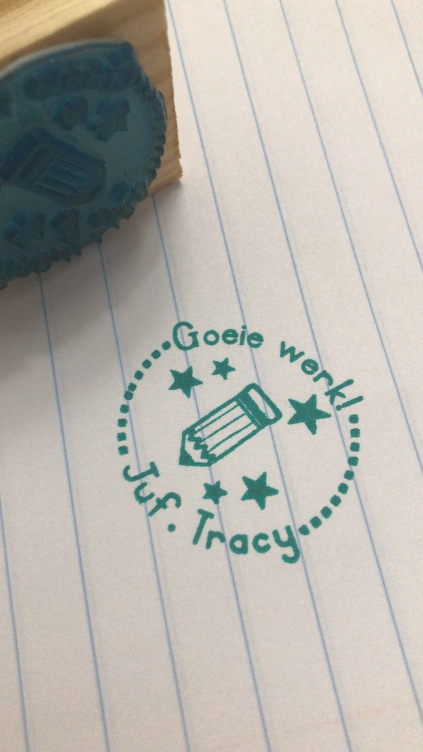 3cmx3cm wooden stamp  - Goeie Werk
