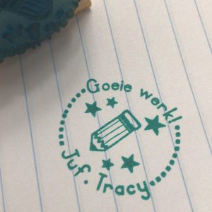 3cmx3cm wooden stamp  - Goeie Werk